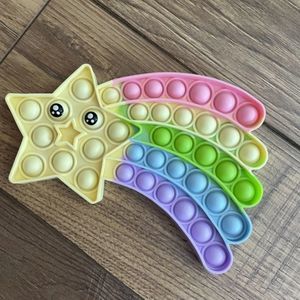 NEW PASTEL SHOOTING STAR POPIT SENSORY TOY W/EYES
